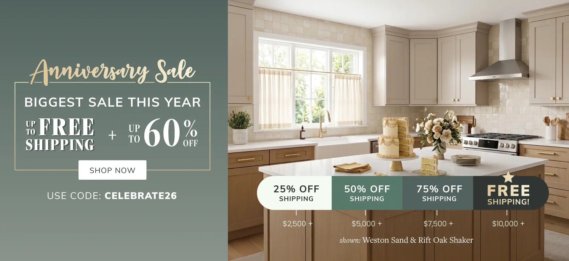 Anniversary Sale - Up to 60% off + Unlock Free Shipping - Shop now with Code ANNIVERSARY26